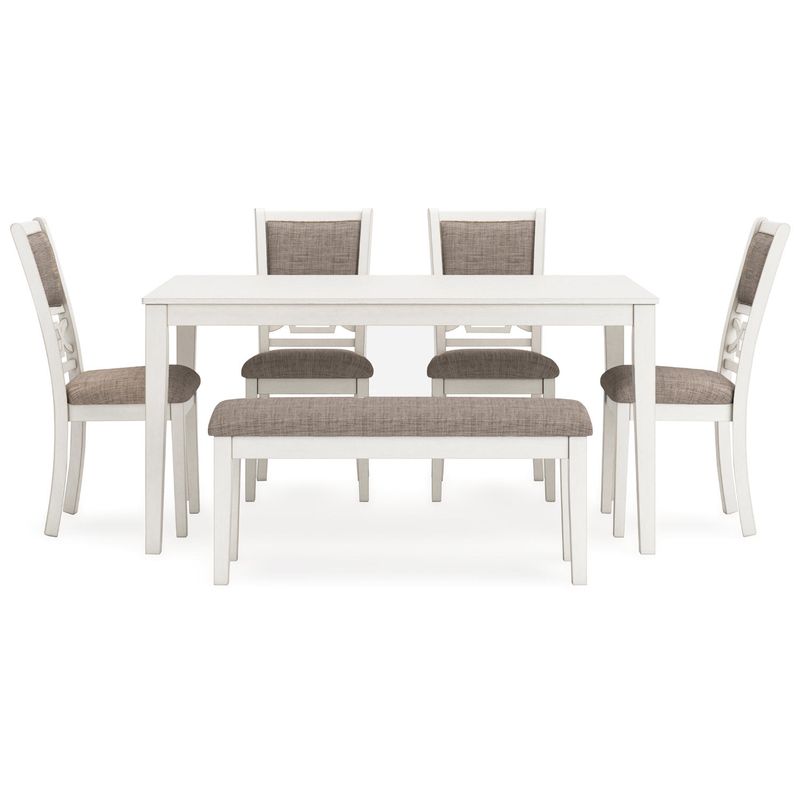 Erinberg Dining Table and 4 Chairs and Bench (Set of 6)