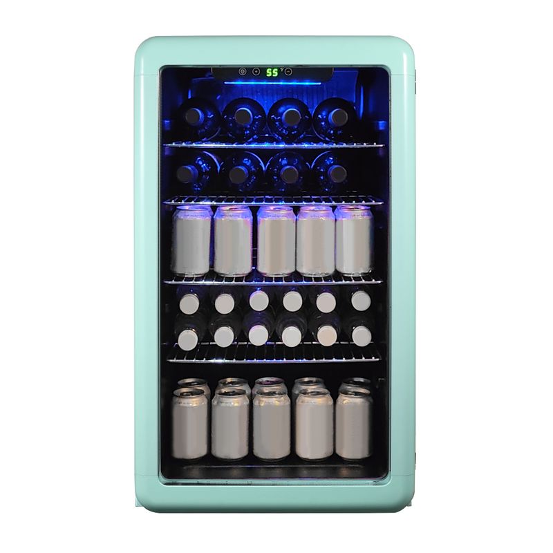 Magic Chef 3.4cu. ft. Mint Green Retro Beverage Cooler