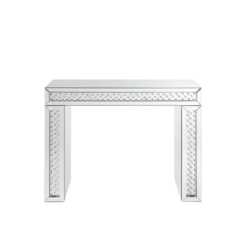 ACME Nysa Vanity Desk, Mirrored & Faux Crystals