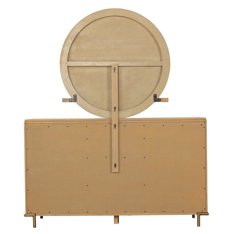 Arini Round Dresser Mirror Sand Wash