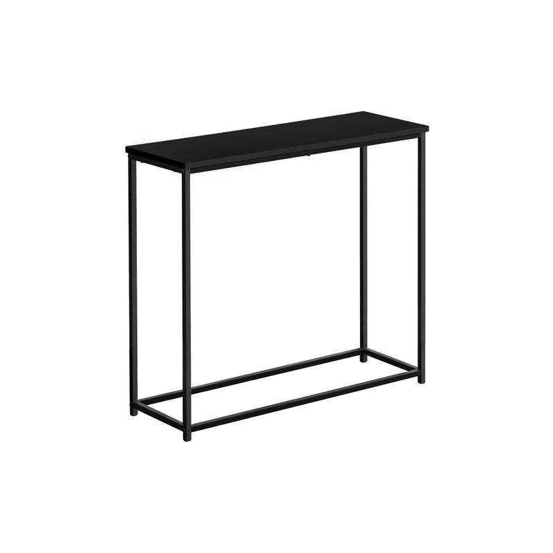 Accent Table/ Console/ Entryway/ Narrow/ Sofa/ Living Room/ Bedroom/ Metal/ Laminate/ Black/ Contemporary/ Modern