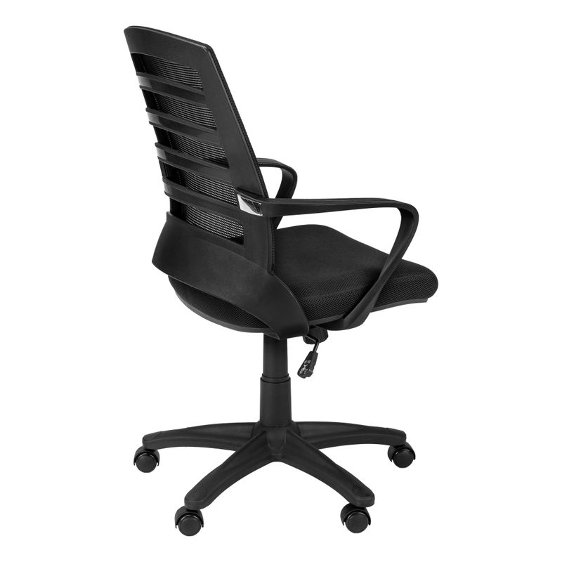 Office Chair/ Adjustable Height/ Swivel/ Ergonomic/ Armrests/ Computer Desk/ Work/ Metal/ Mesh/ Black/ Contemporary/ Modern