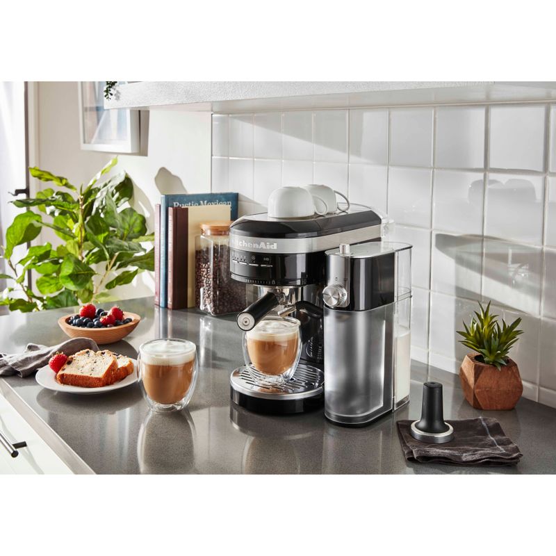 KitchenAid Metal Automatic Milk Frother Attachment in Onyx Black for KES6503 Espresso Machine