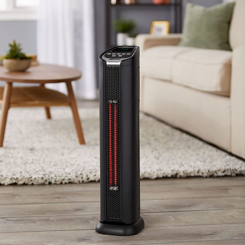 LifeSmart 24 Inch Infrared PTC Tower Heater with Oscillation Feature