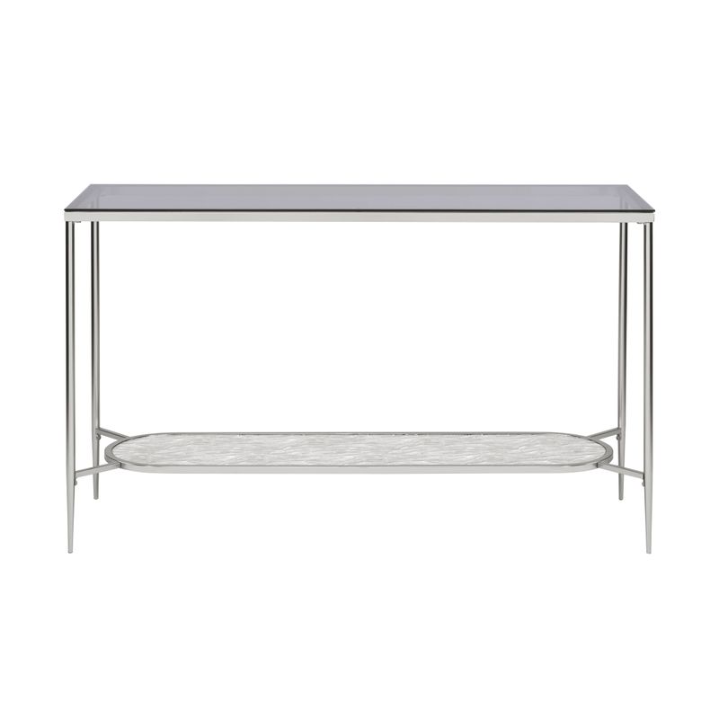 ACME Adelrik Sofa Table, Glass & Chrome Finish
