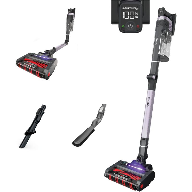 Shark - Stratos MultiFLEX Cordless Stick Vacuum with Clean Sense IQ and Odor Neutralizer, DuoClean Powerfins HairPro - Ash Purple