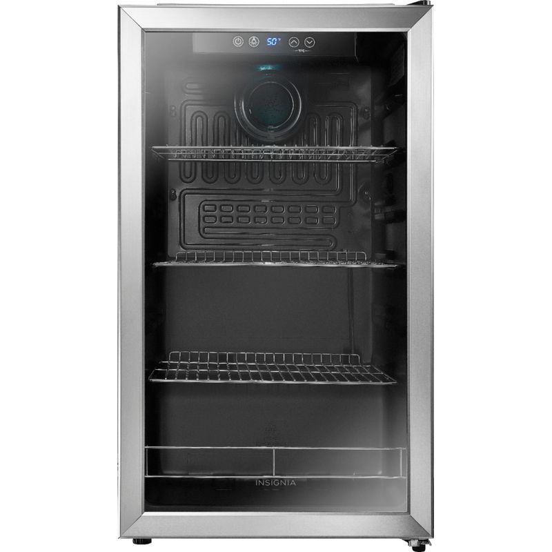 Insignia&trade; - 115-Can Beverage Cooler - Stainless Steel