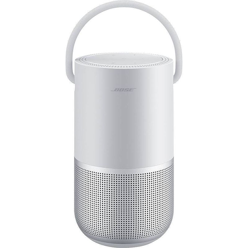 Bose - Portable Smart Speaker with built-in WiFi, Bluetooth, Google Assistant and Alexa Voice Control - Luxe Silver