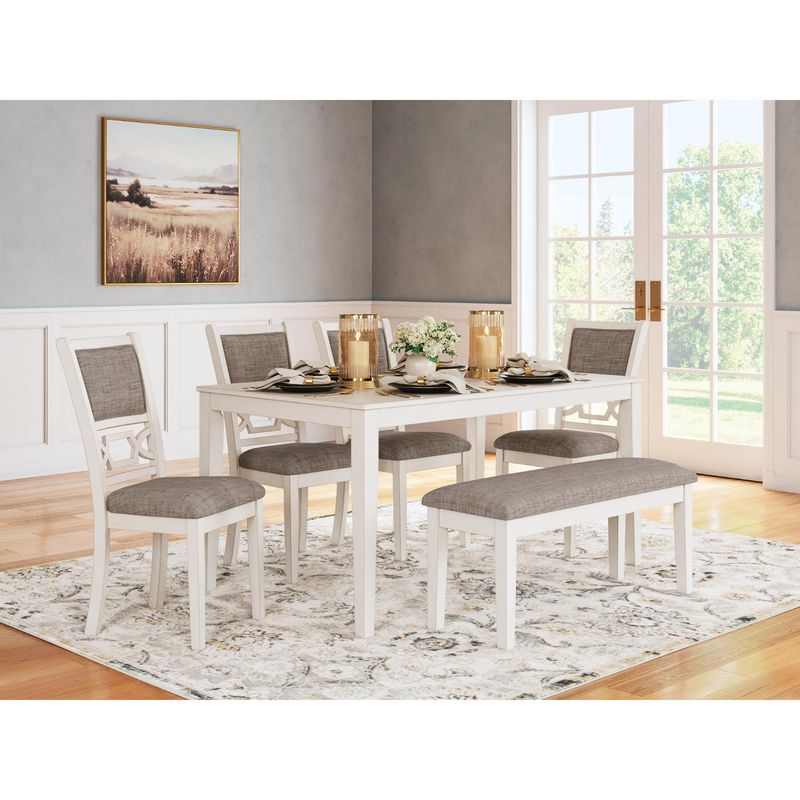 Erinberg Dining Table and 4 Chairs and Bench (Set of 6)