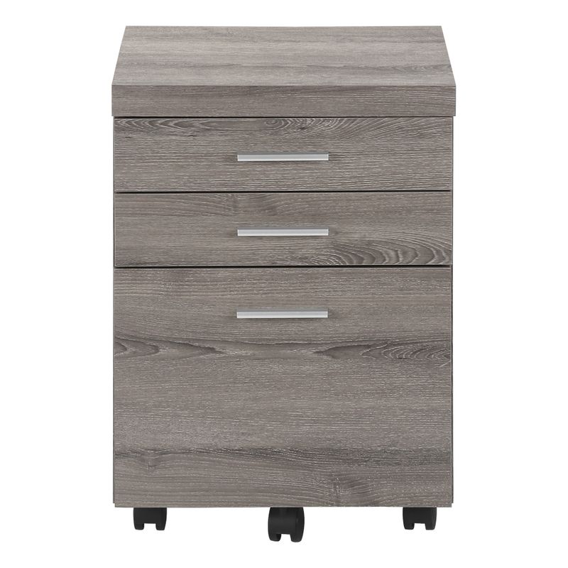 File Cabinet/ Rolling Mobile/ Storage Drawers/ Printer Stand/ Office/ Work/ Laminate/ Brown/ Contemporary/ Modern