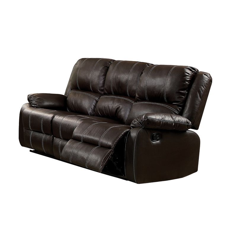 ACME Zuriel 3pc Living Room Chair Set, Brown Synthetic Leather