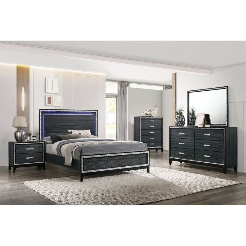 ACME Haiden Nightstand, Weathered Black Finish