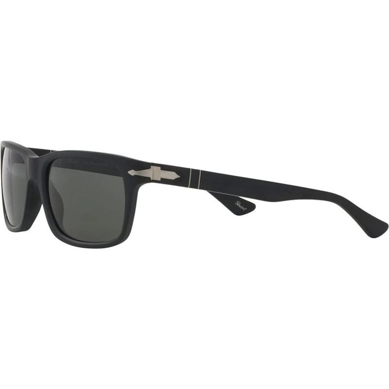 Persol Sunglasses  (PO3048S-900058, Black/Green Polarized)