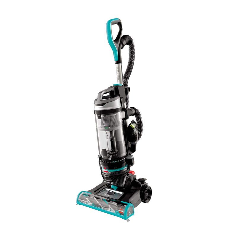 BISSELL - CleanView Swivel Rewind Pet Reach Upright Vacuum - Silver with Electric Blue accents