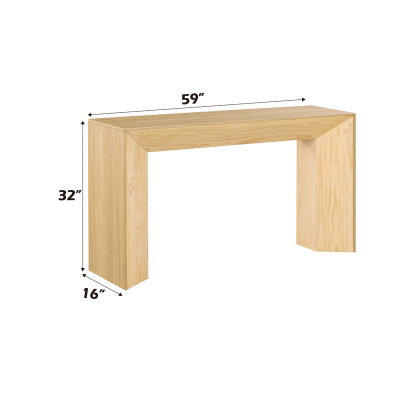 ACME Harold Sofa Table in Natural Oak Finish