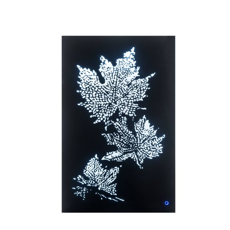 ACME Talisha Wall Art w/LED, Smoky Glass & Faux Crystal