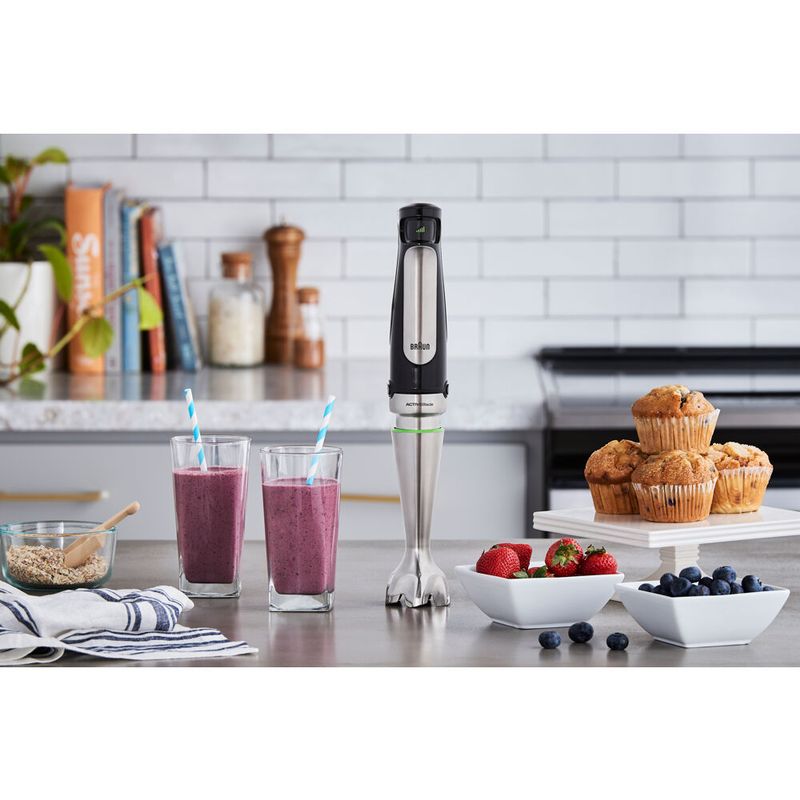 Braun - MultiQuick 7 Smart-Speed Hand Blender with 500 Watts of Power, Whisk, Masher, and 6-Cup Food Processor