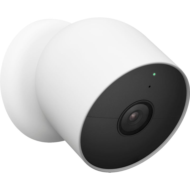 Google - Nest Cam Indoor/Outdoor Wire Free Security Camera - Snow