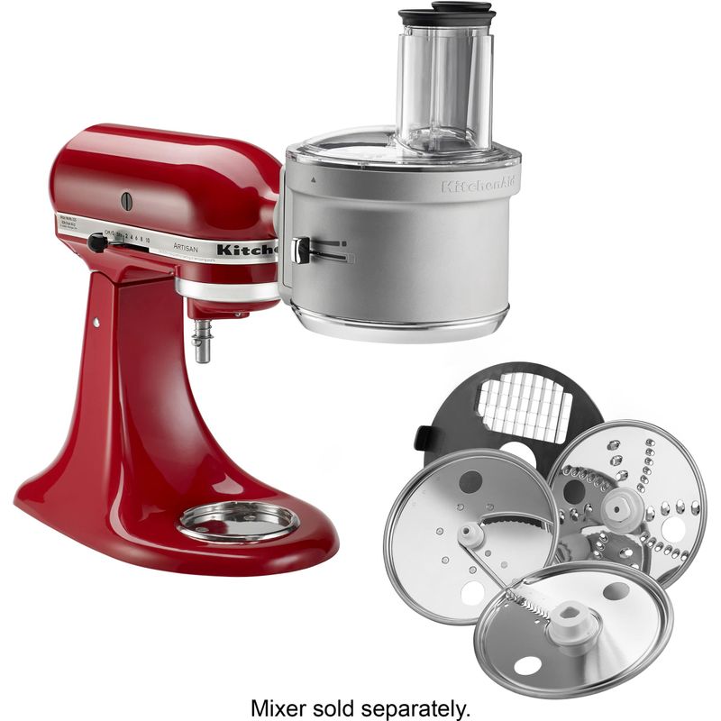 KitchenAid - KSM2FPA Food Processor Attachment Kit with Commercial Style Dicing - Silver