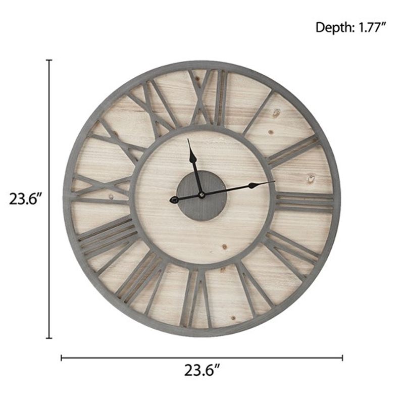 Mason 23.6" Wood Wall Clock