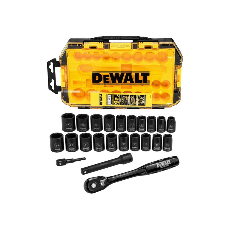 DeWalt - 23pc 1/2 Drive Combination Impact Socket Set