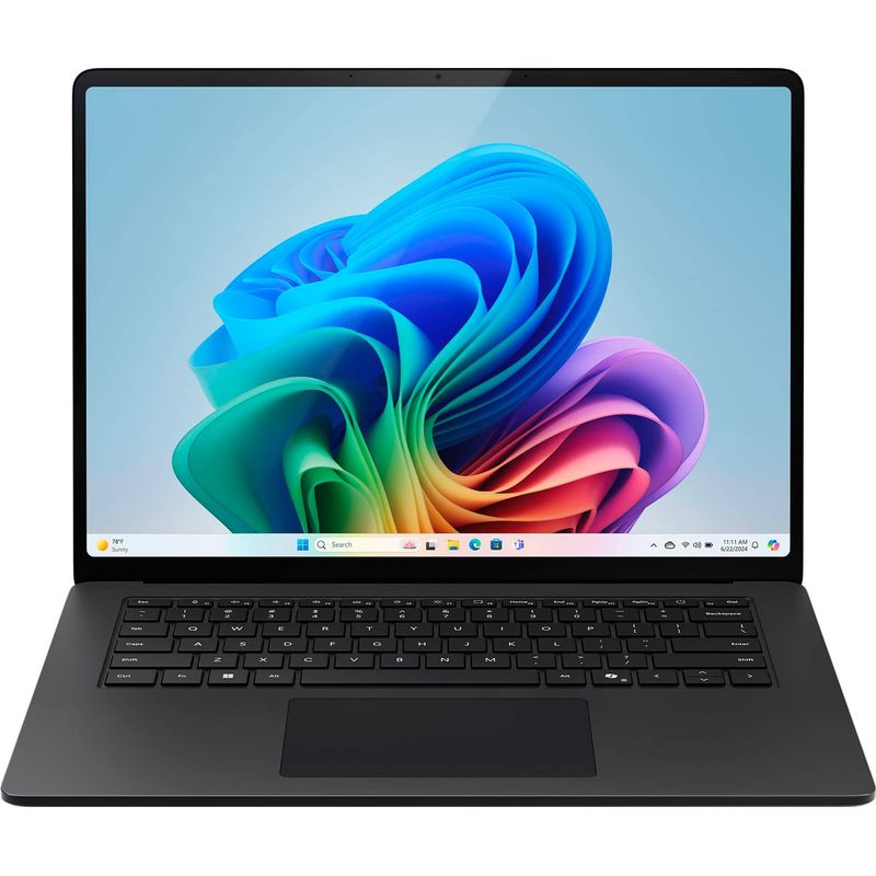 Microsoft - Surface Laptop - Copilot+ PC - 15" Touch-Screen - Snapdragon X Elite - 16GB Memory - 512GB SSD (7th Edition) - Black