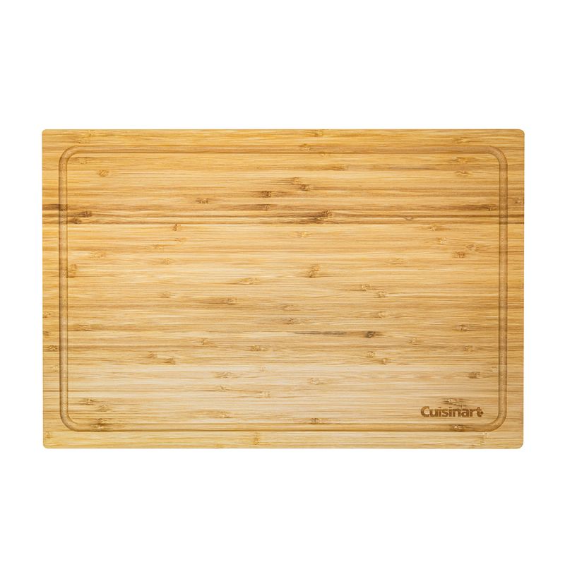 Cuisinart - Bamboo Cutting Board w/ Stainless Steel Tray