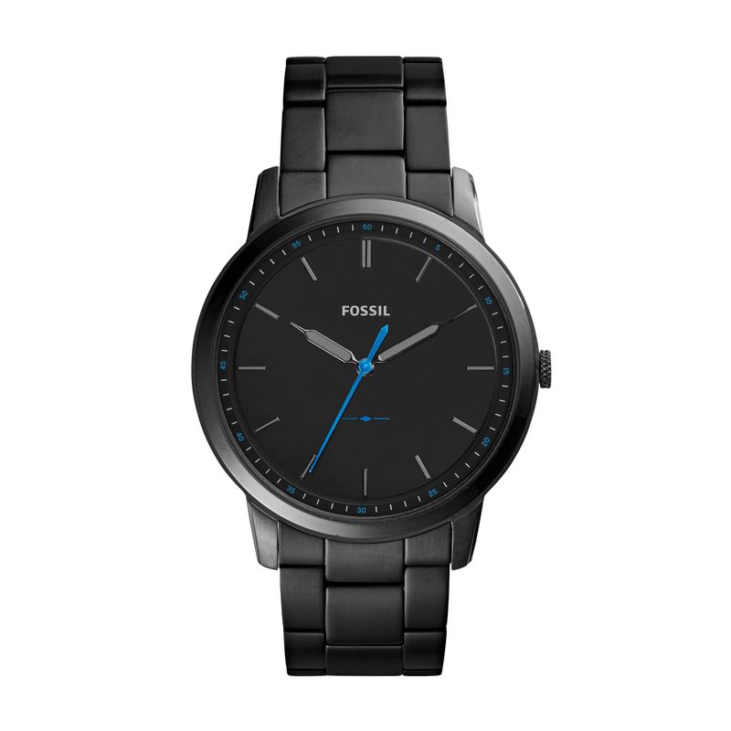 Fossil  - Mens Minimalist Black Ion-Plated Watch Black Dial