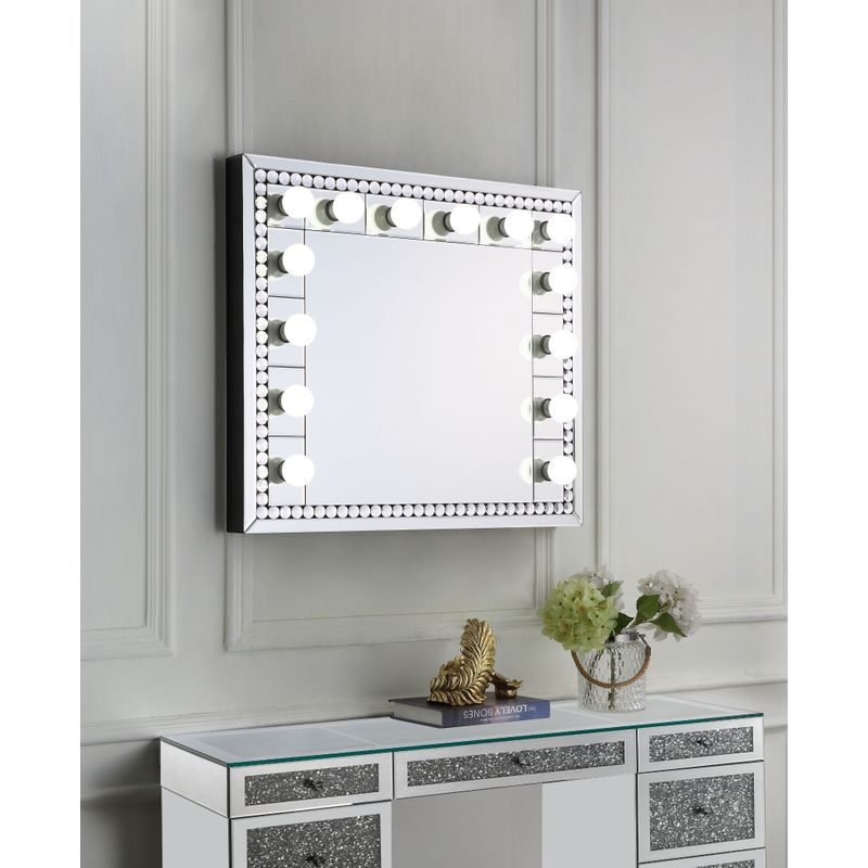 ACME Farai Accent Mirror, Mirrored & Faux Crystal Diamonds