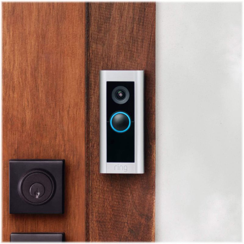 Ring - Wired Doorbell Pro Smart WiFi Video Doorbell - Satin Nickel