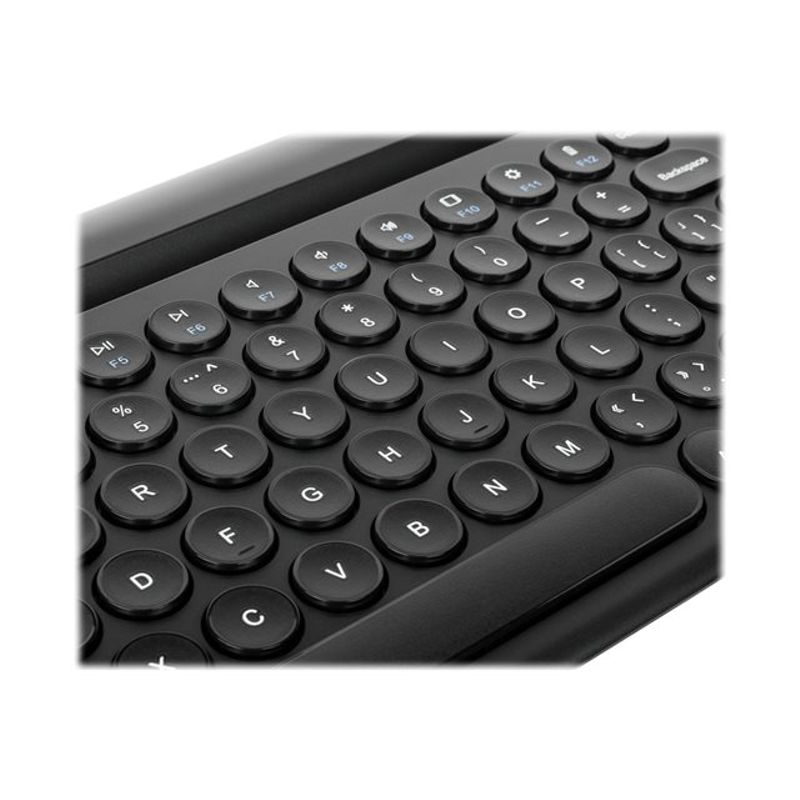 Targus - keyboard - with phone holder - black - antimicrobial Input Device