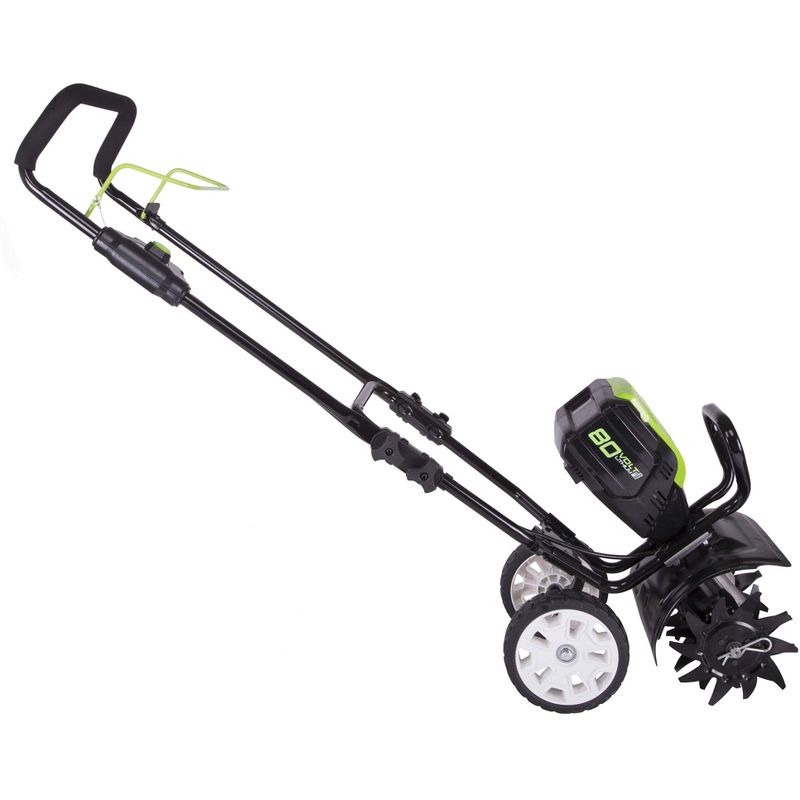 Greenworks - 10 " 80 Volt Cultivator/Tiller (2Ah battery & charger included) - Black