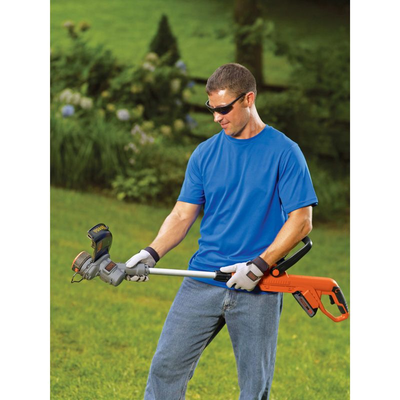 Black & Decker - 20V Max Lithium12 String Trimmer/Edger w/ 2.0 Amp Battery