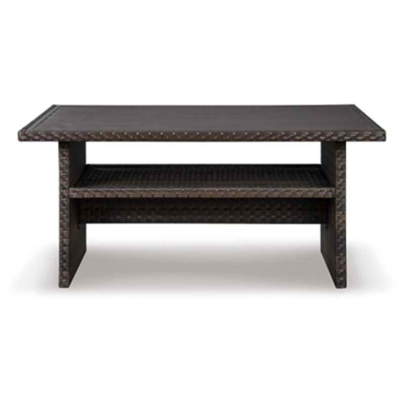 Dark Brown/Beige Easy Isle Rectangular Multi-Use Table