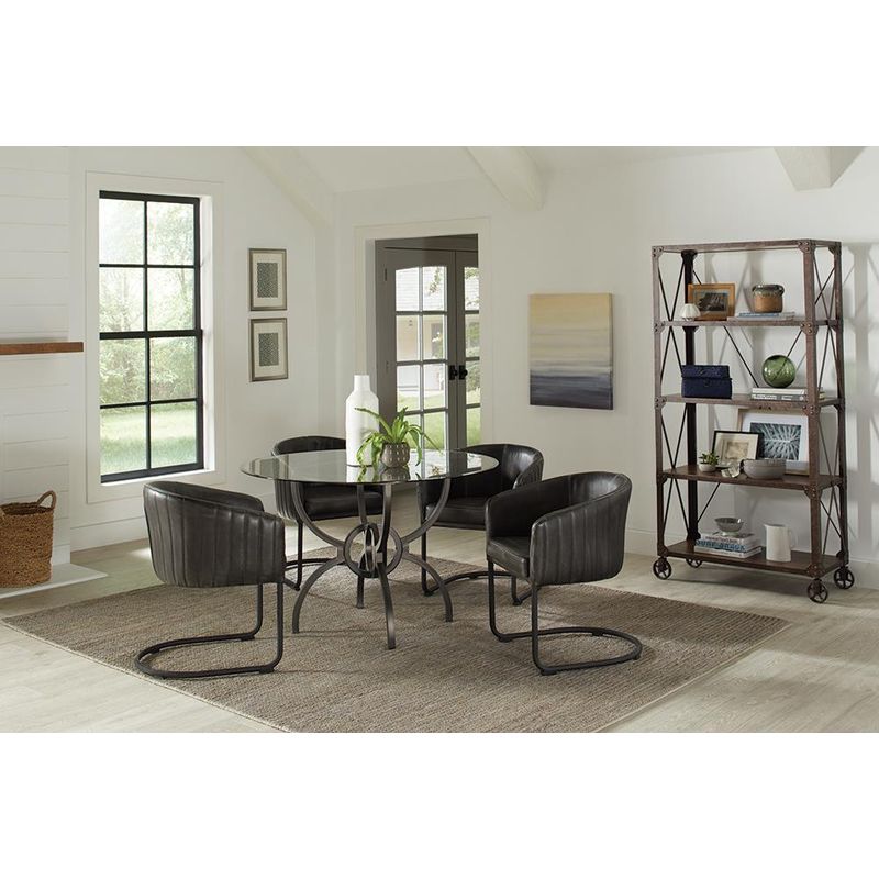 Aviano Dining Table Base Gunmetal