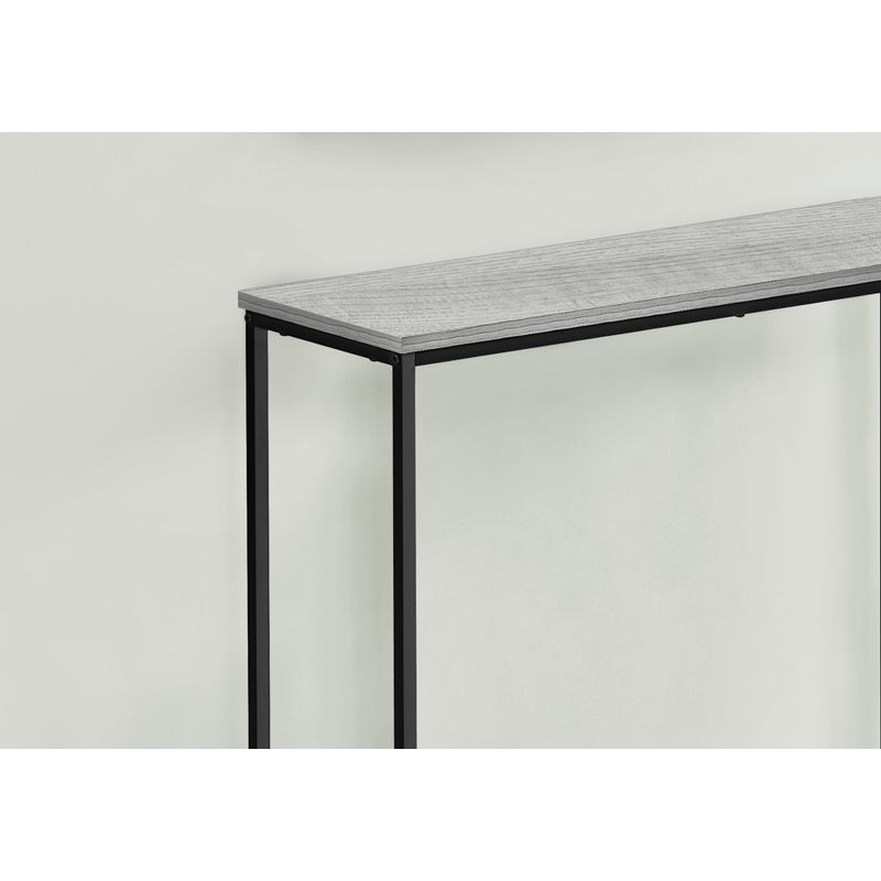 Accent Table/ Console/ Entryway/ Narrow/ Sofa/ Living Room/ Bedroom/ Metal/ Laminate/ Grey/ Black/ Contemporary/ Modern