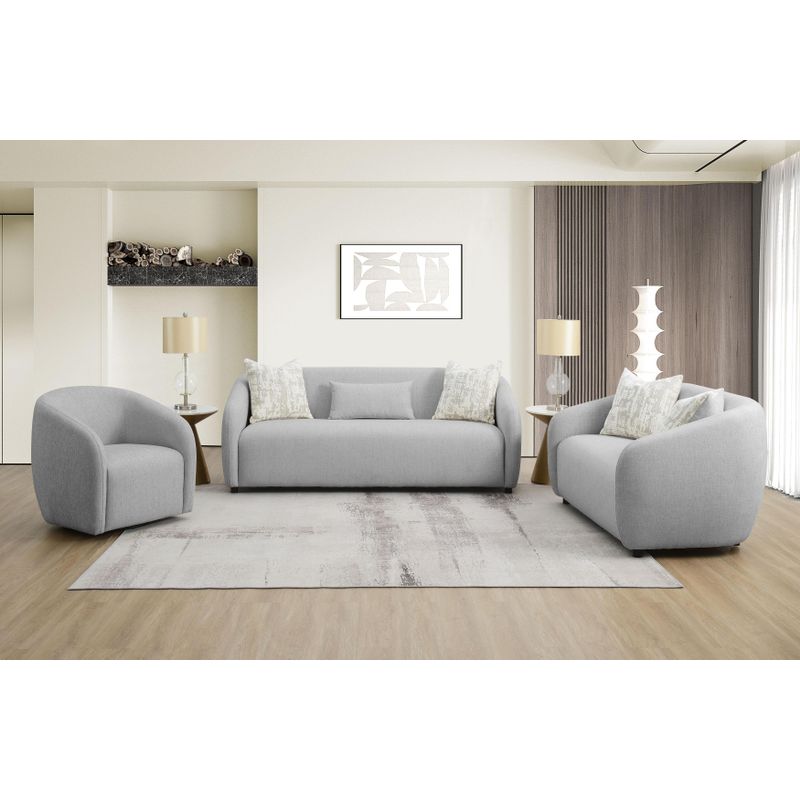 ACME Etienne Loveseat w/3 Pillows in Gray Linen