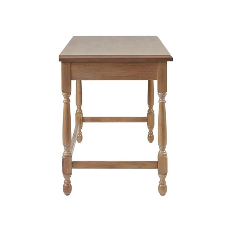 Natural Tabitha Solid Wood Desk with 1 Drawer and turned legs