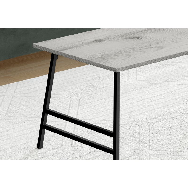 Coffee Table/ Accent/ Cocktail/ Rectangular/ Living Room/ 40"L/ Metal/ Laminate/ Grey/ Black/ Contemporary/ Modern