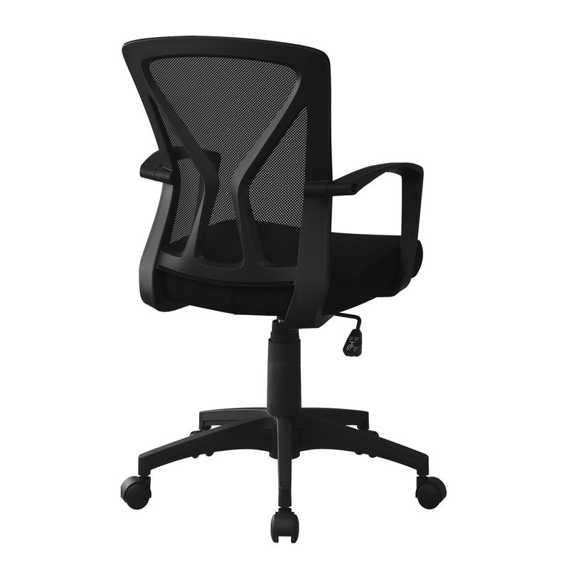 Office Chair/ Adjustable Height/ Swivel/ Ergonomic/ Armrests/ Computer Desk/ Work/ Metal/ Fabric/ Brown/ Contemporary/ Modern