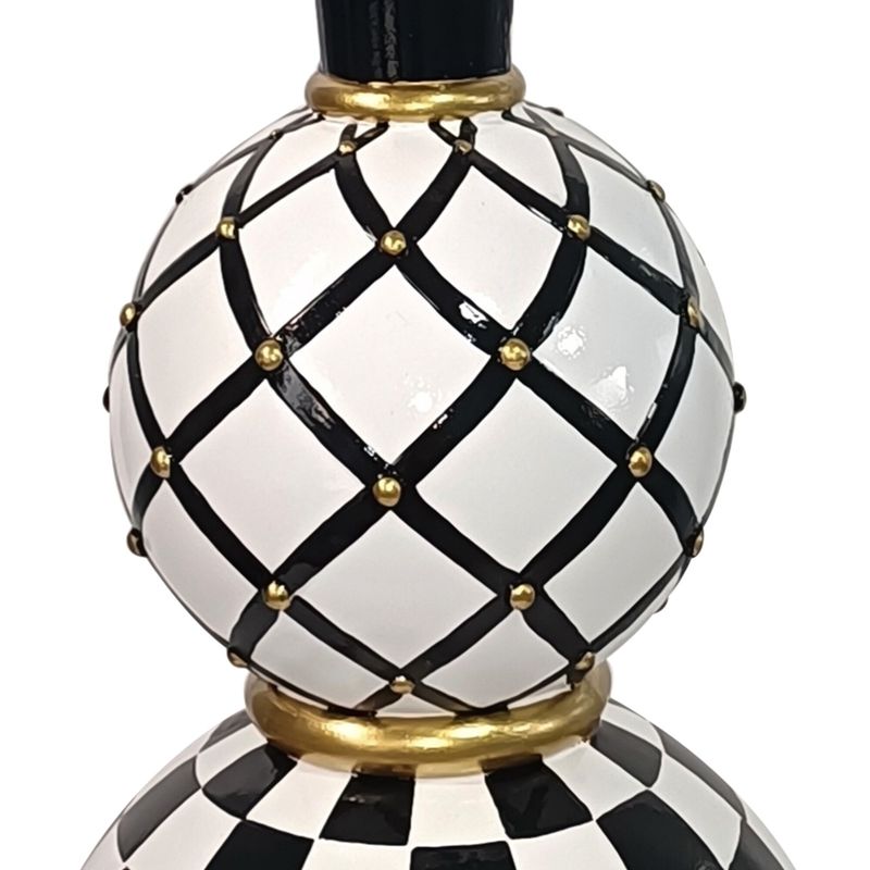 Fraser Hill Farm 4-Ft. Black and White Decorative Christmas Finial