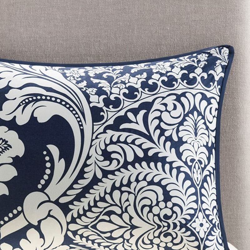 Indigo Vienna 7 Piece Cotton Printed Comforter Set Queen