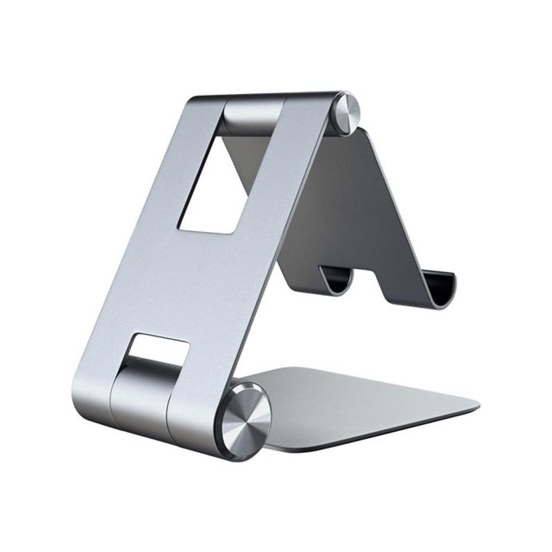 Satechi - R1 Aluminum Multi-Angle Foldable Tablet Stand - Compatible with iPad Pro, iPad Air, iPad Mini, iPhones and tablets - Space Gray