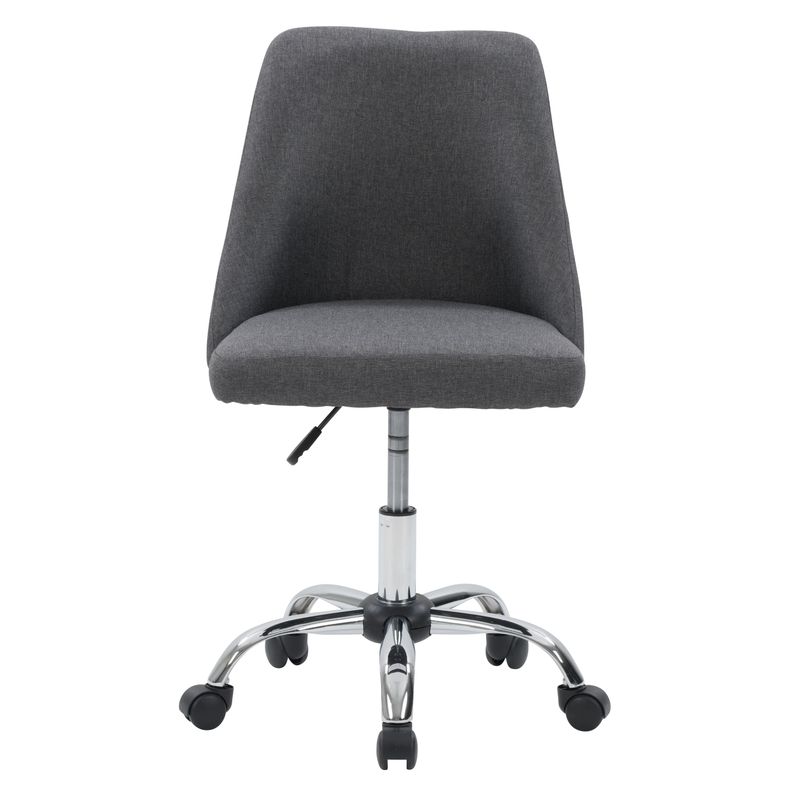 CorLiving - Marlowe Upholstered Armless Task Chair - Dark Grey