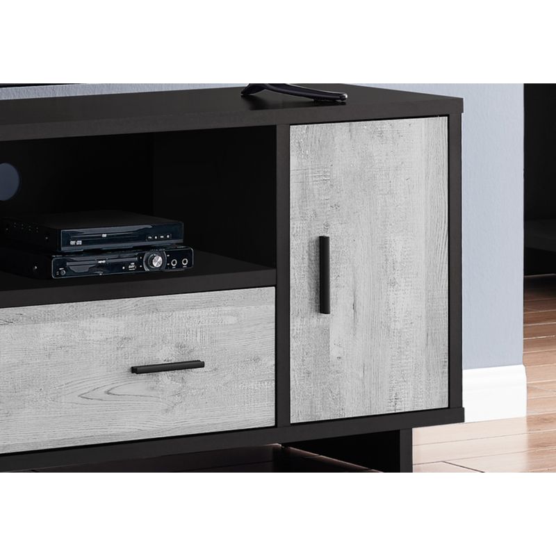 TV Stand/ 48 Inch/ Console/ Media Entertainment Center/ Storage Cabinet/ Drawers/ Living Room/ Bedroom/ Laminate/ Black/ Grey/ Contemporary/