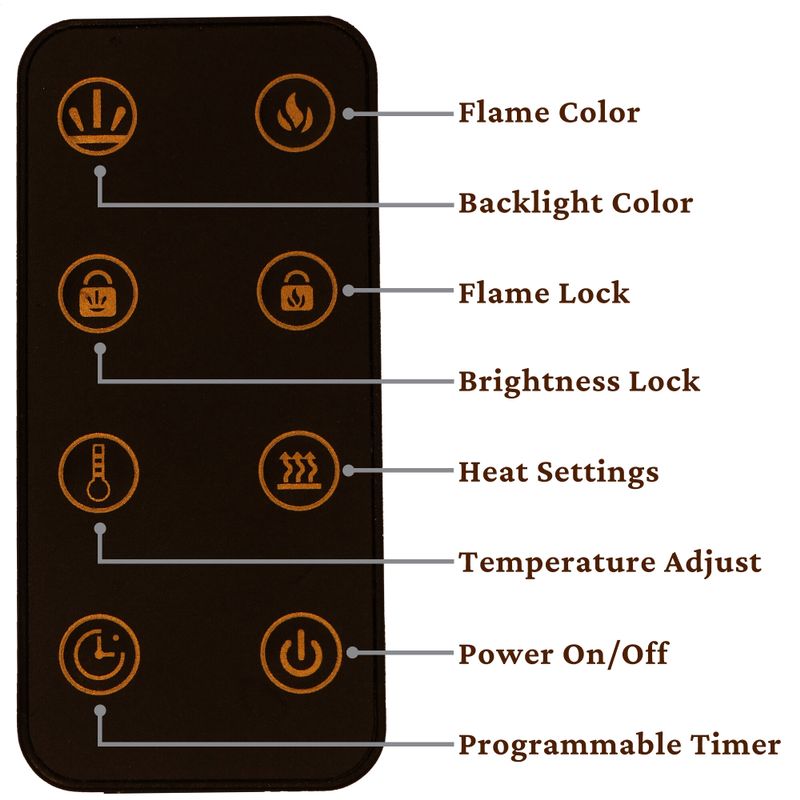 50-In. Recessed Wall Mounted Electric Fireplace with Crystal and LED Color Changing Display, White