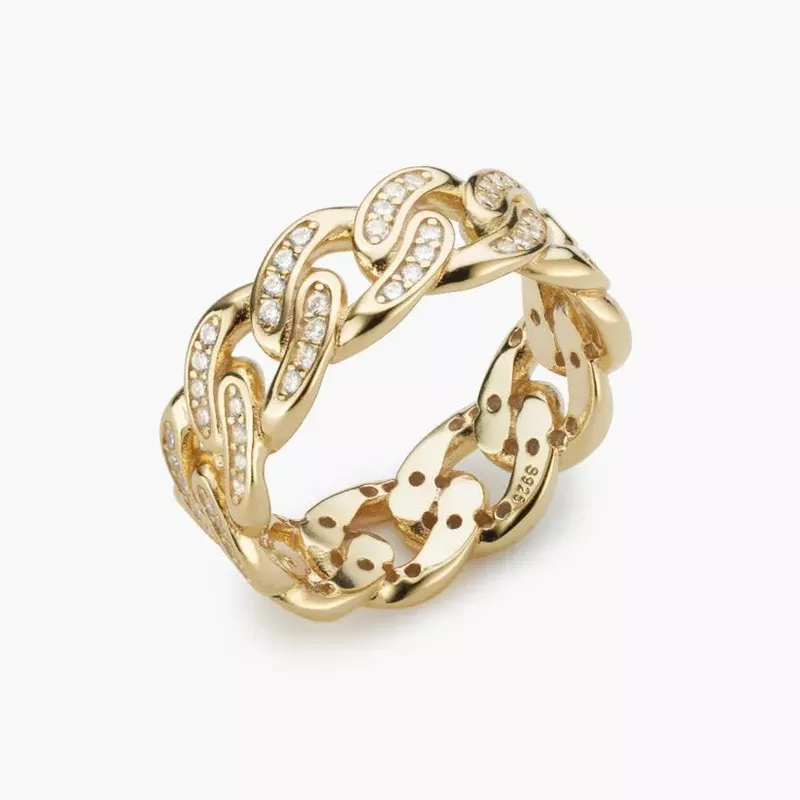 The Iced Cuban Link Ring Size 9