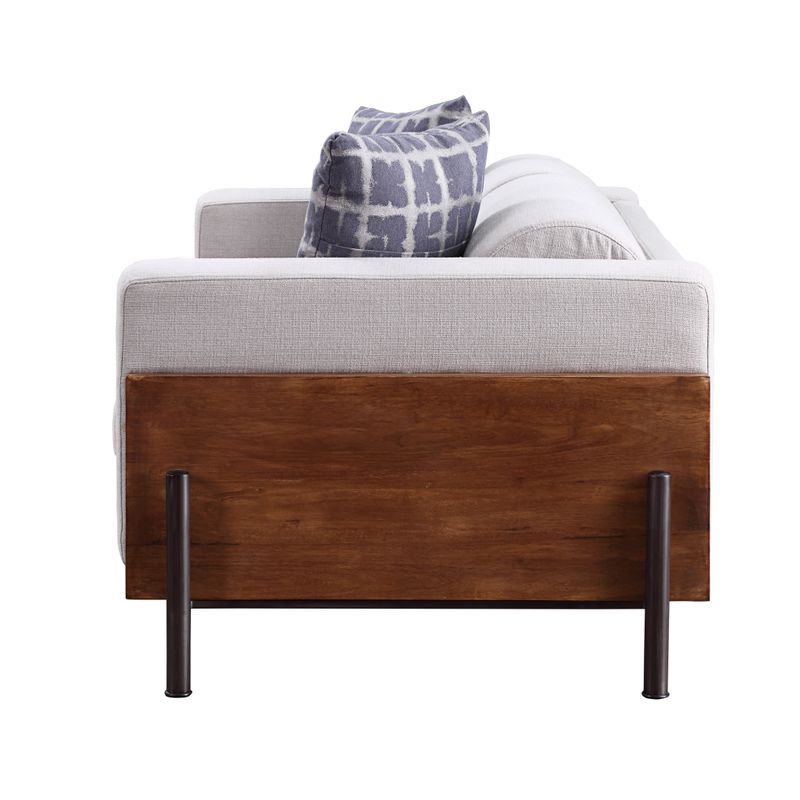 ACME Pelton Chair w/Pillow, Fabric & Walnut