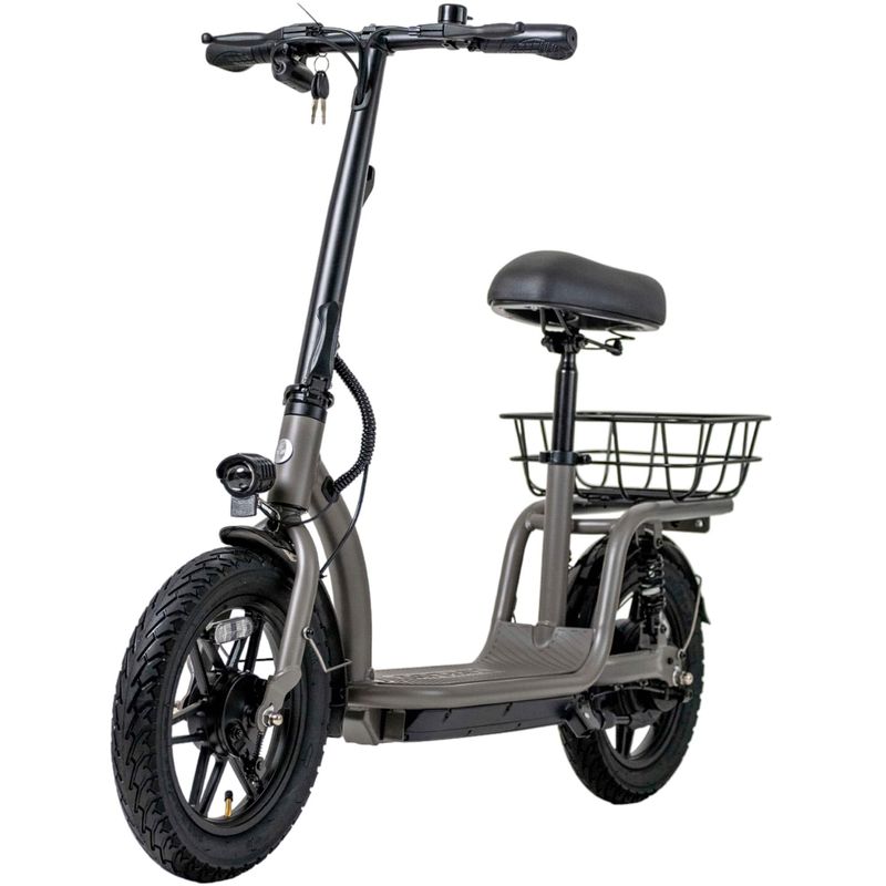 GoTrax - FLEX VOYAGER Electric Scooter w/16mi Operating Range & 15.5mph Max Speed - Gray