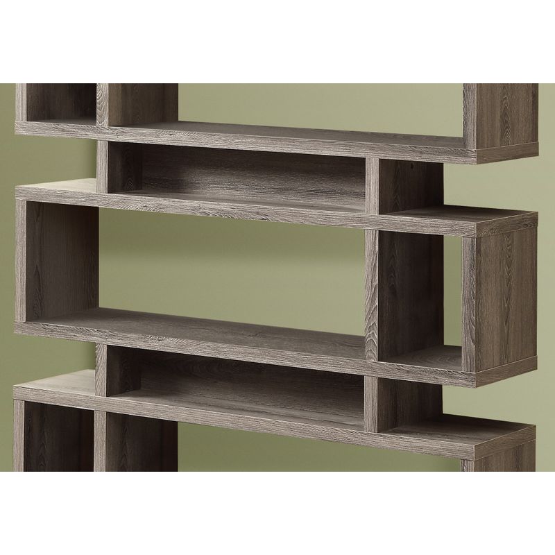 Bookshelf/ Bookcase/ Etagere/ 4 Tier/ 55"H/ Office/ Bedroom/ Laminate/ Brown/ Contemporary/ Modern